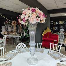 Centre de Table Vase Transparent – Grand Vase Élégant pour Mariage et Réception