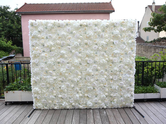 Murs de fleurs blanche