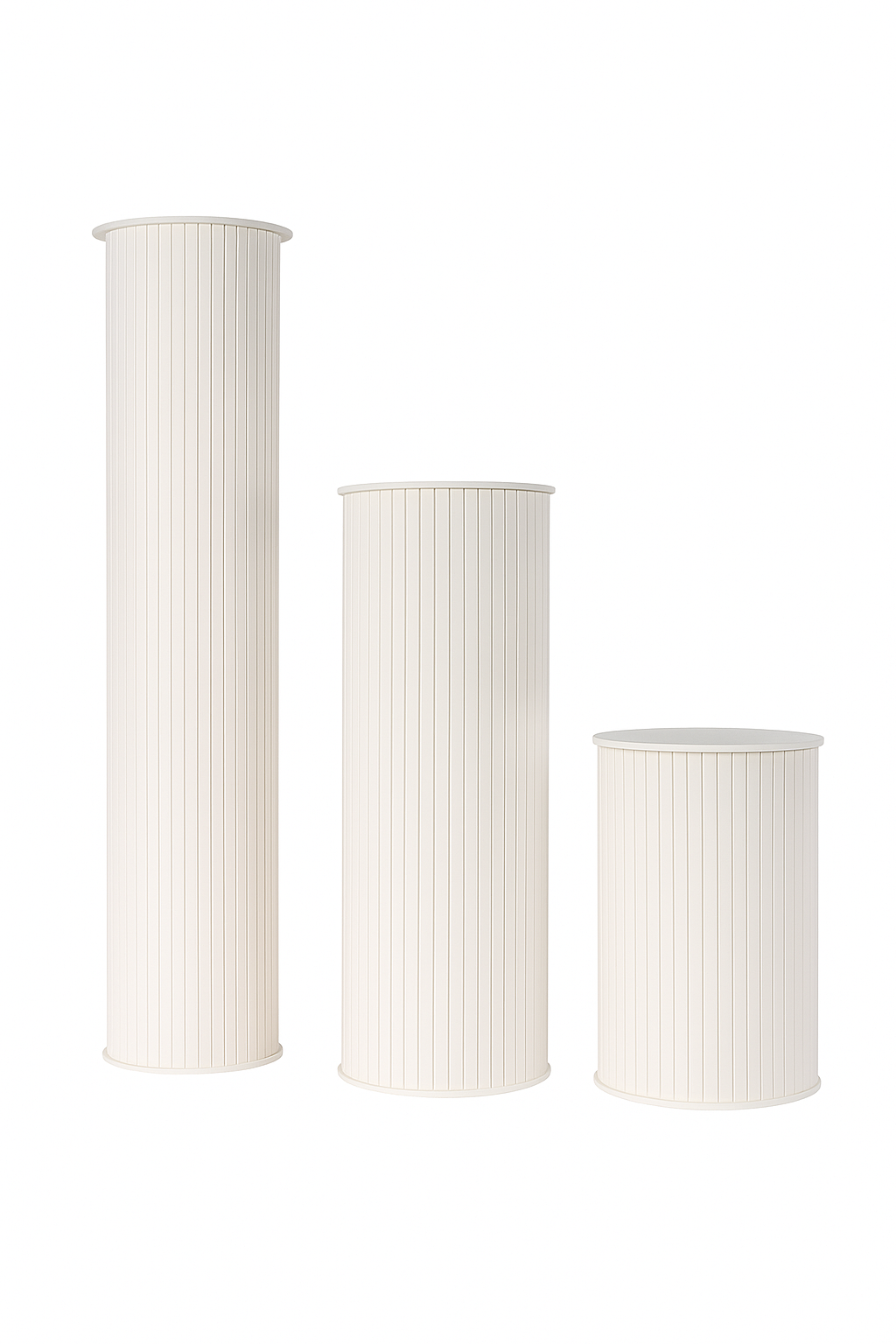 Pack 6 Colonnes Blanches avec Boules de Fleurs – Décoration Élégante pour Mariage, Scène et Photocall