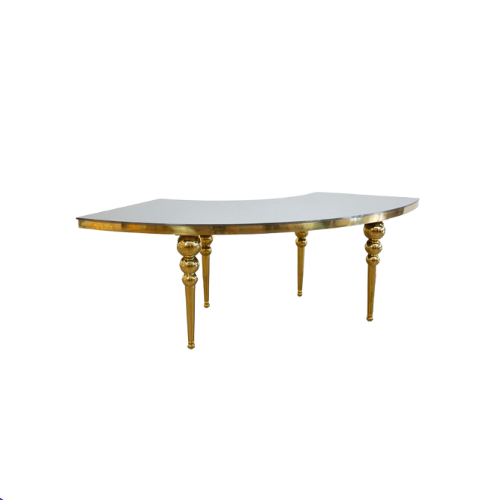 Table de Mariés Chic avec Pieds Dorés