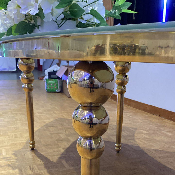 Table de Mariés Chic avec Pieds Dorés