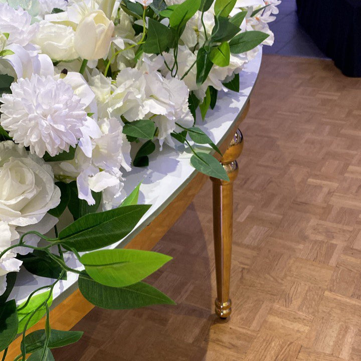 Table de Mariés Chic avec Pieds Dorés