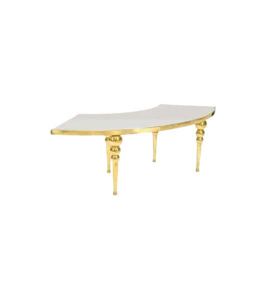 Table de Mariés Chic avec Pieds Dorés